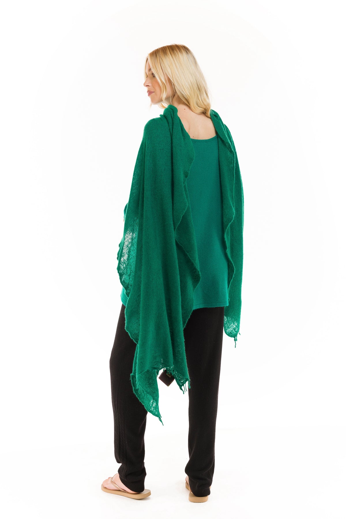 CASHMERE BOAT NECK JUMPER EMERALD