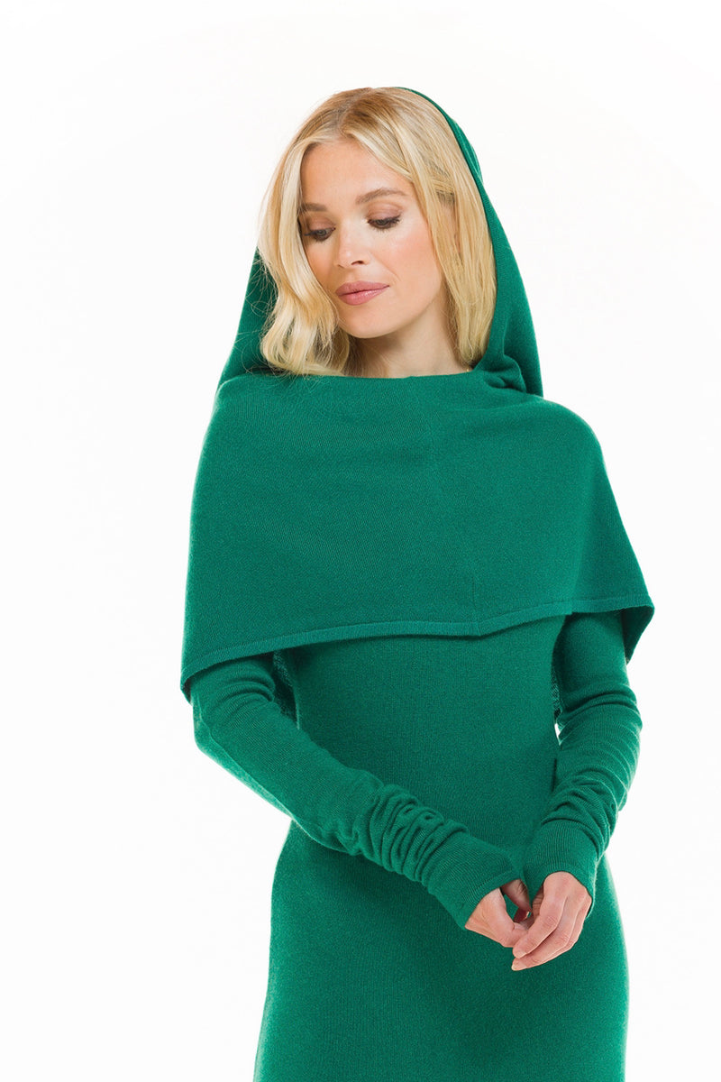 2 PLY CASHMERE SNOOD EMERALD GREEN