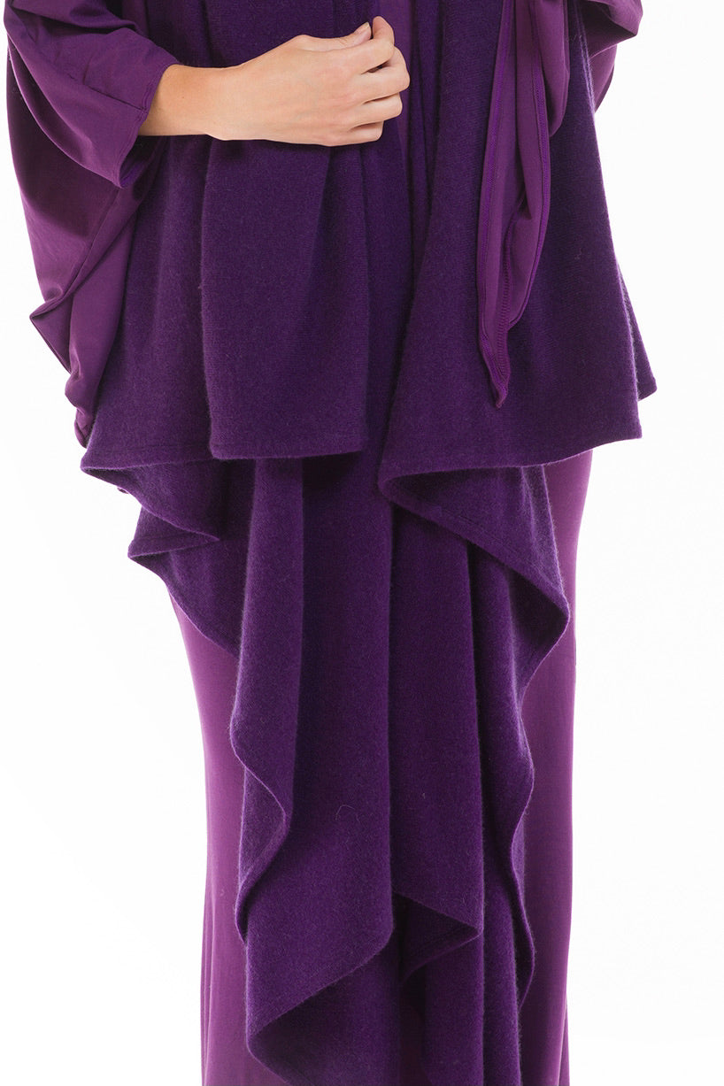 4 PLY AVALON CASHMERE CAPE PURPLE