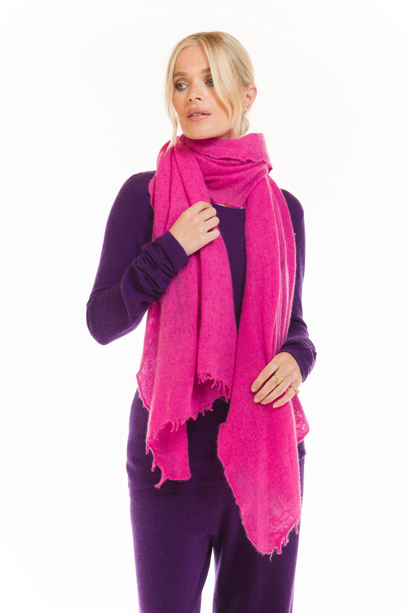 CASHMERE FELTED SCARF PINK