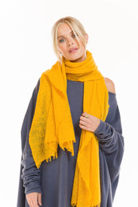 CASHMERE FELTED SCARF TIBETAN YELLOW