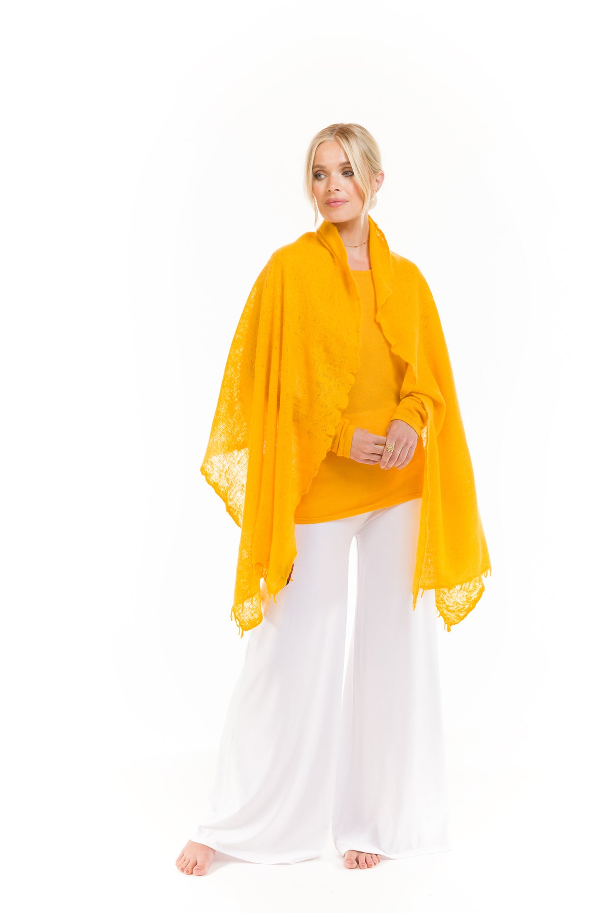 ULTRA FINE LONG SLEEVE TOP TIBETAN YELLOW