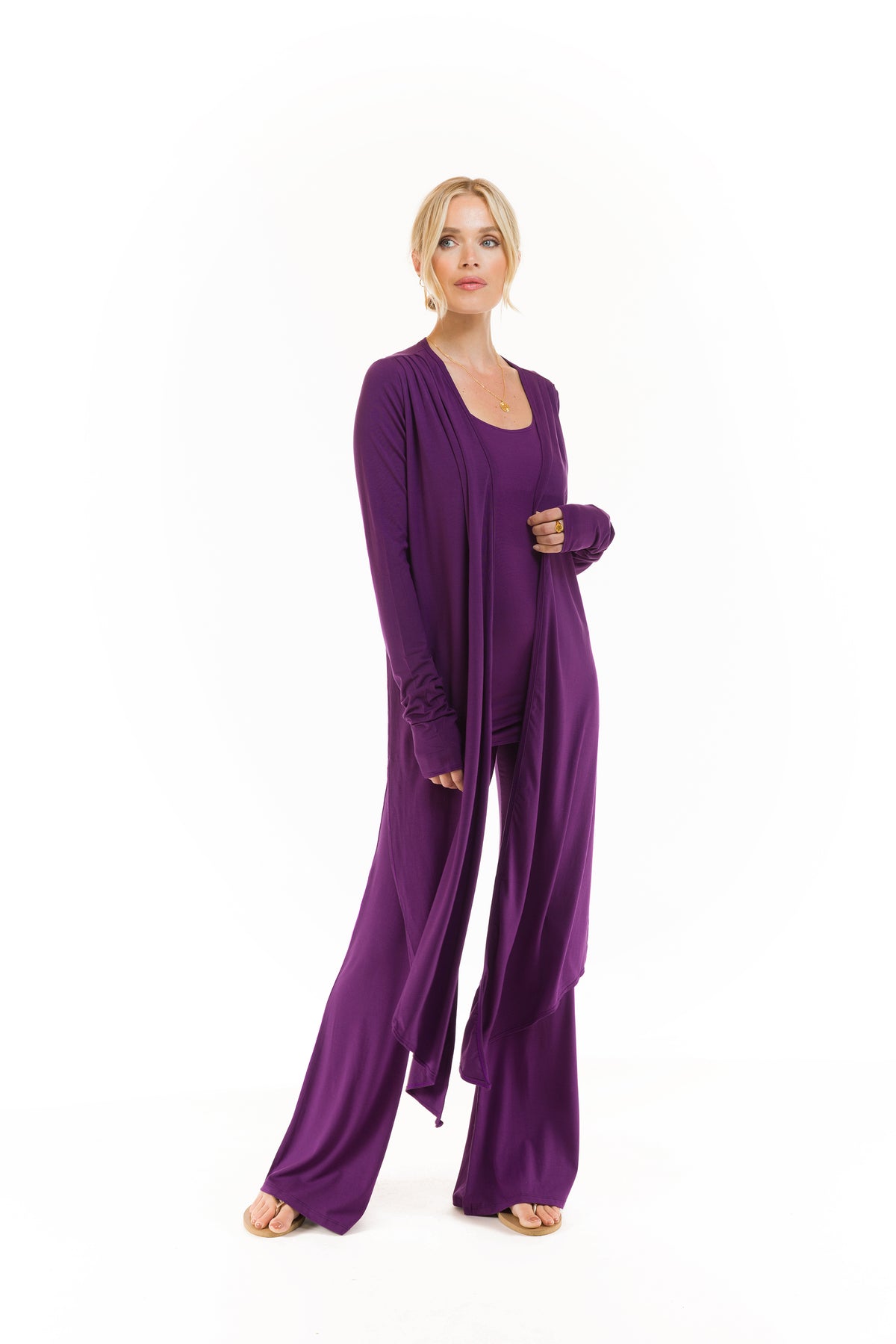 DRAPE SHRUG PURPLE