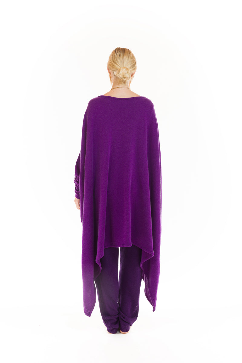 CASHMERE SLOUCHY JUMPER PURPLE