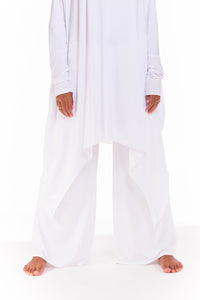 BAMBOO PALAZZO PANTS WHITE