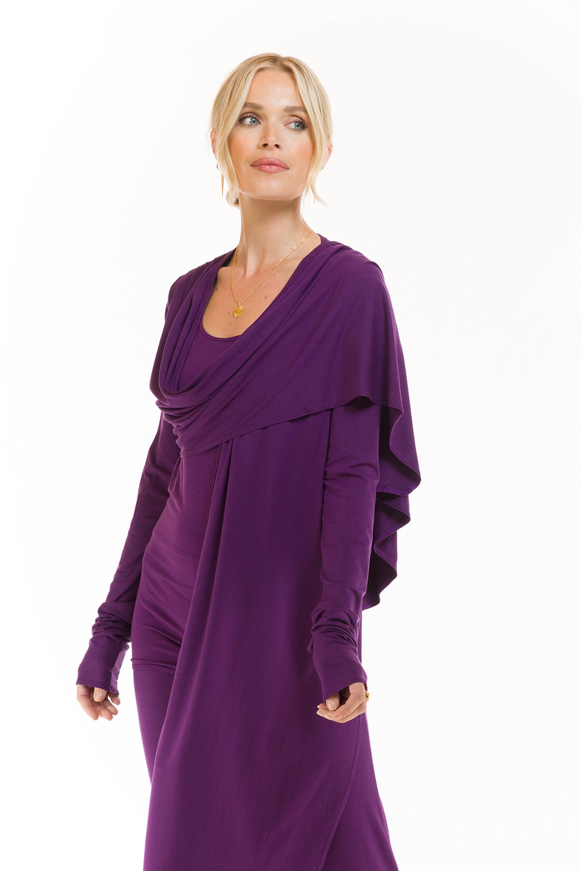 DRAPE SHRUG PURPLE