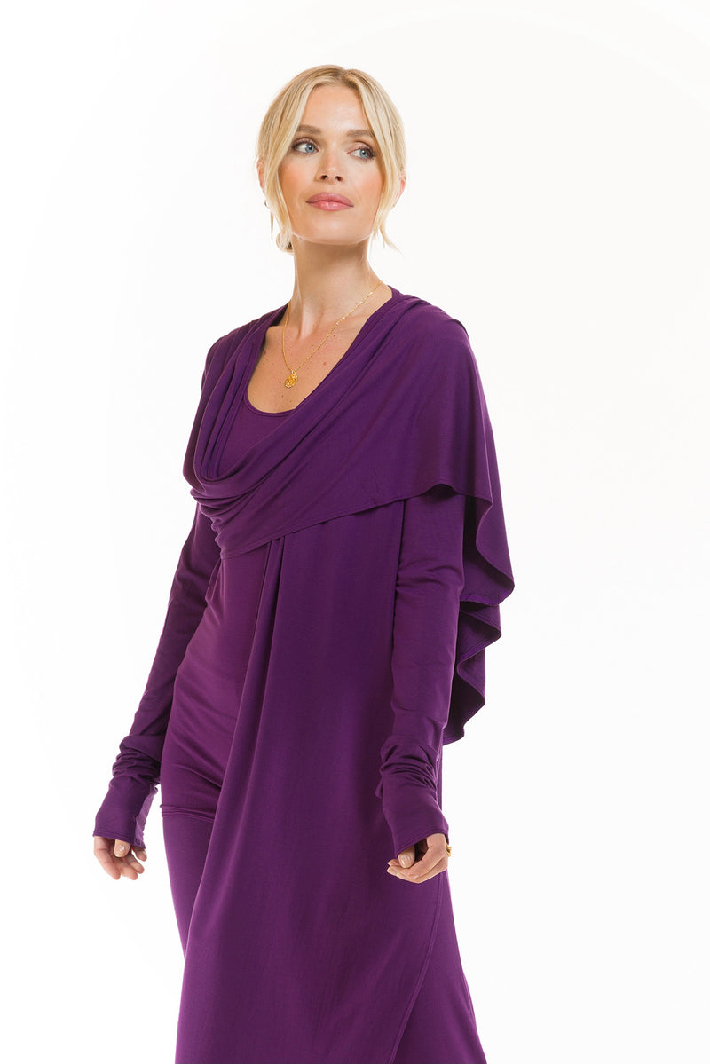 DRAPE SHRUG PURPLE