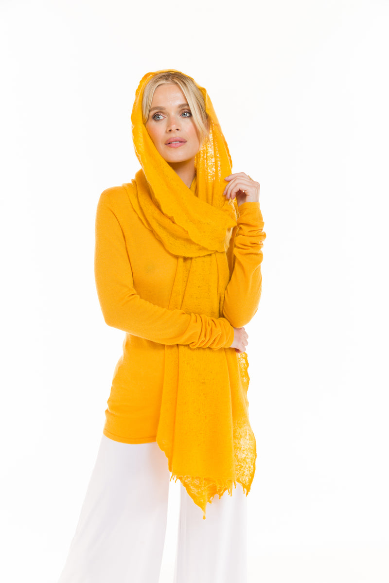 ULTRA FINE LONG SLEEVE TOP TIBETAN YELLOW