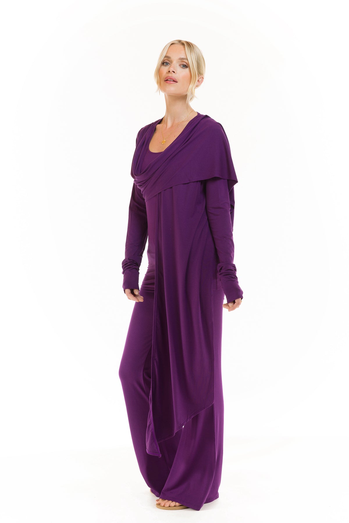 DRAPE SHRUG PURPLE