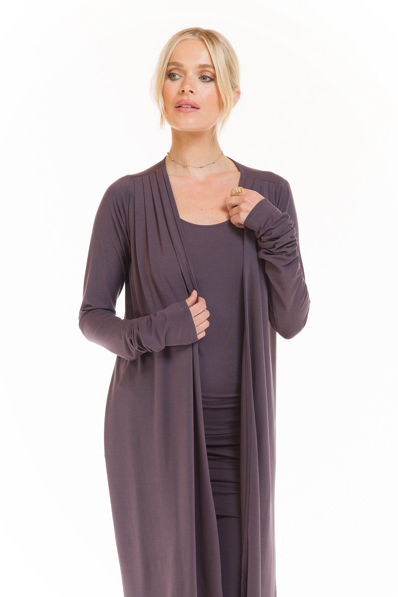 BAMBOO DRAPE SHRUG CHARCOAL