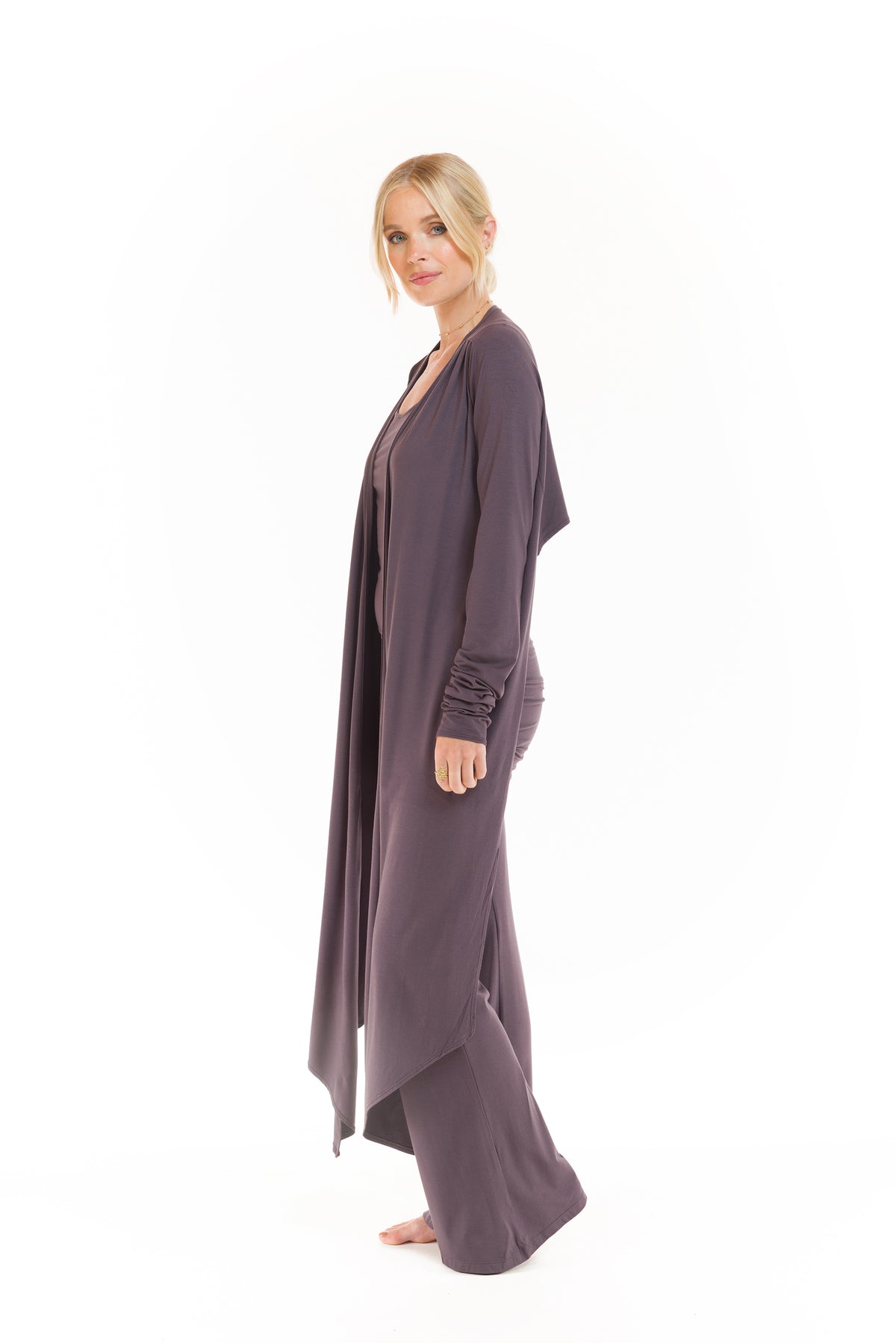 DRAPE SHRUG CHARCOAL