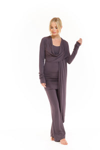 BAMBOO DRAPE SHRUG CHARCOAL