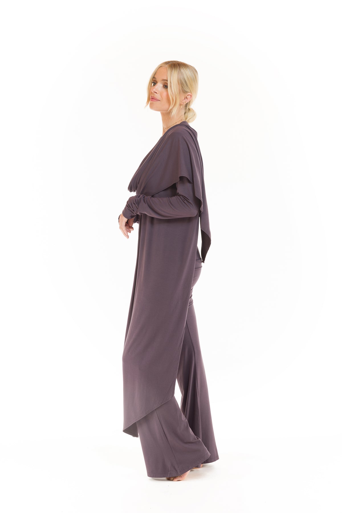 DRAPE SHRUG CHARCOAL