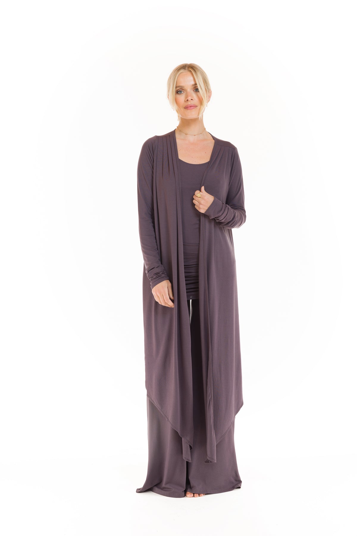 DRAPE SHRUG CHARCOAL