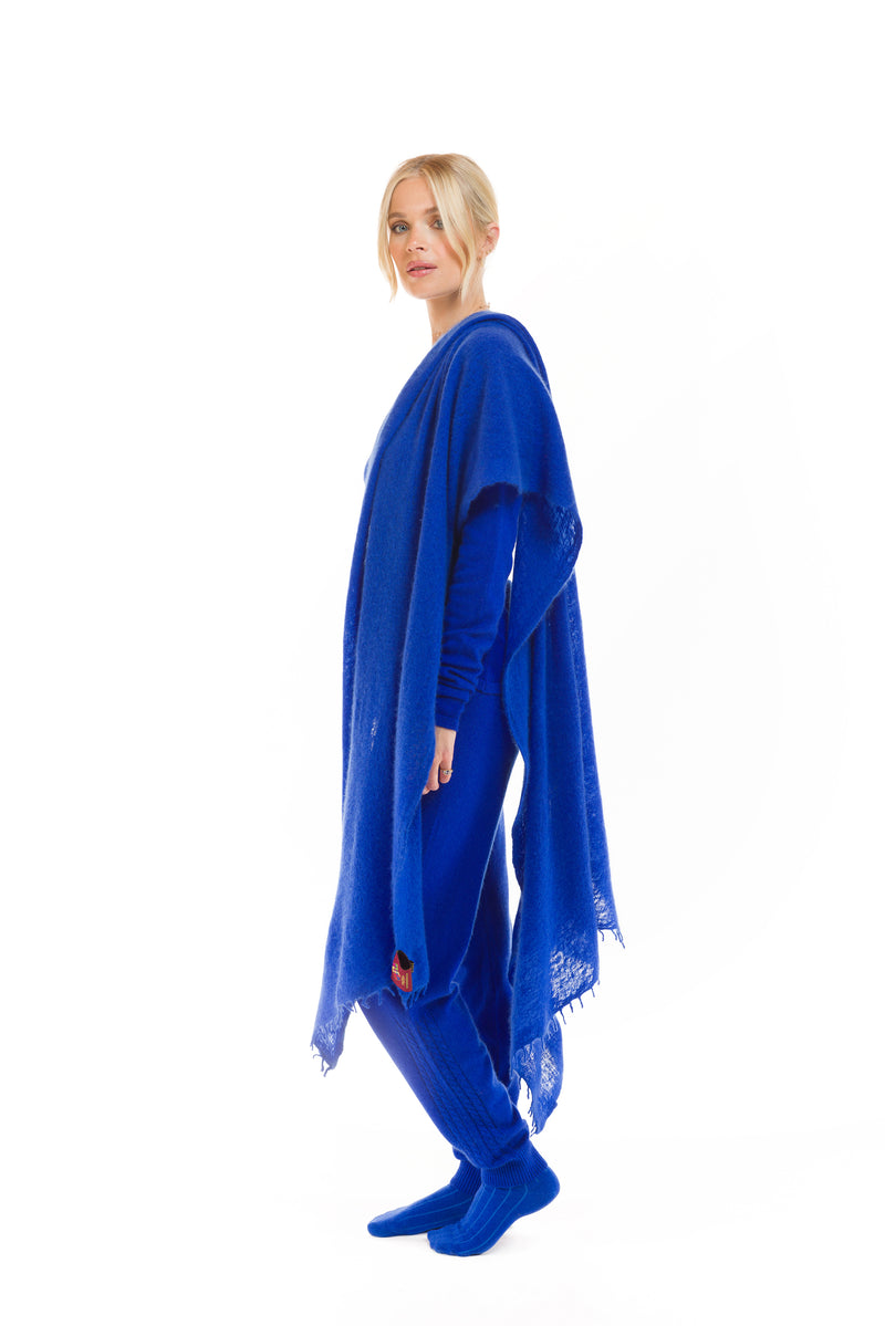 CASHMERE FELTED SCARF ROYAL BLUE