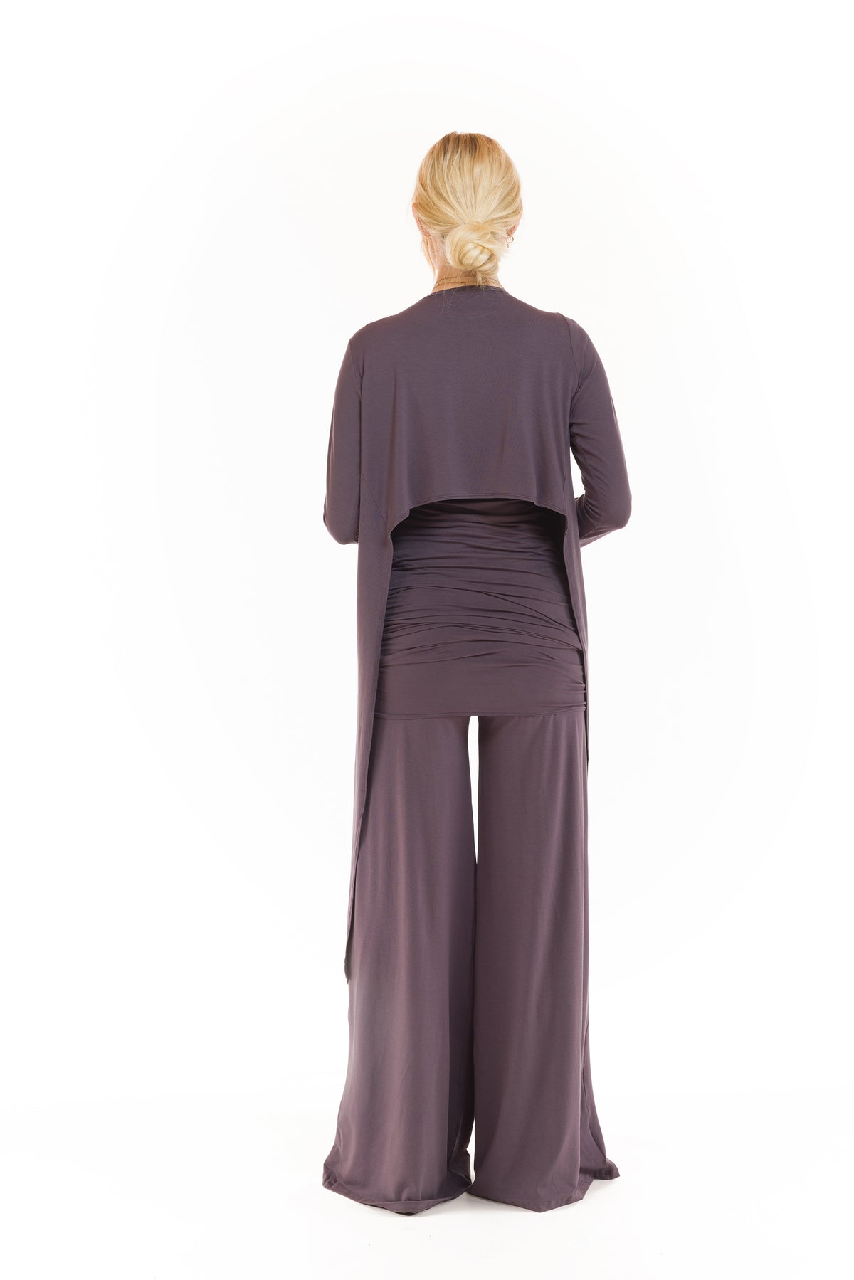 BAMBOO PALAZZO PANTS CHARCOAL