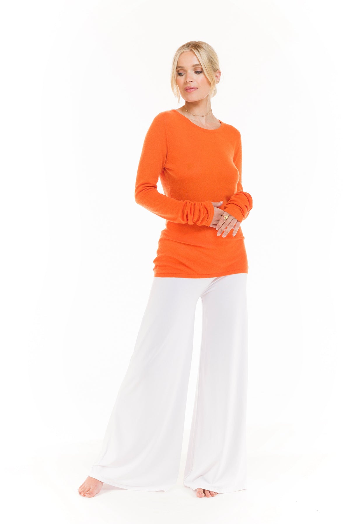 ULTRA FINE LONG SLEEVE TOP SPICY ORANGE