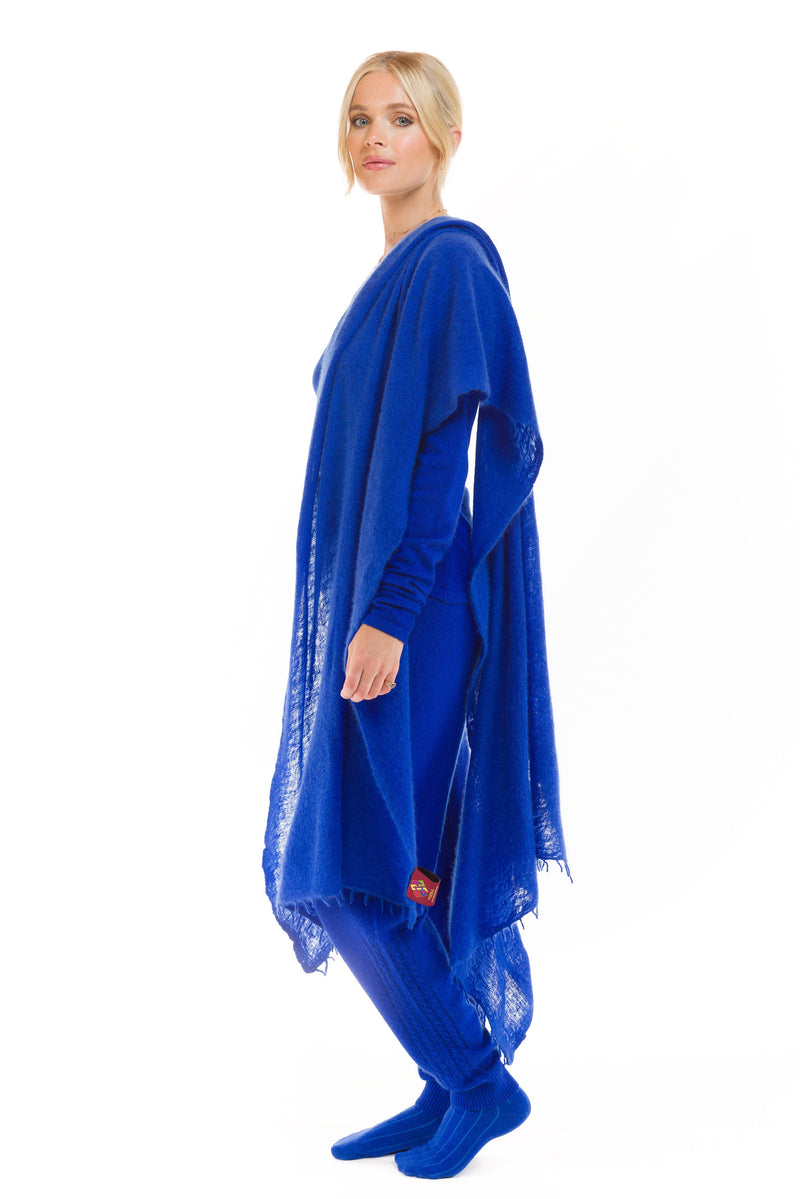 CASHMERE V-NECK TOP ROYAL BLUE