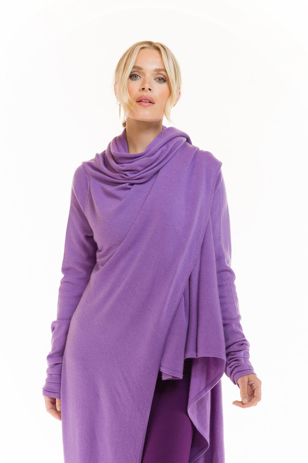 CASHMERE WATERFALL JACKET LAVENDER