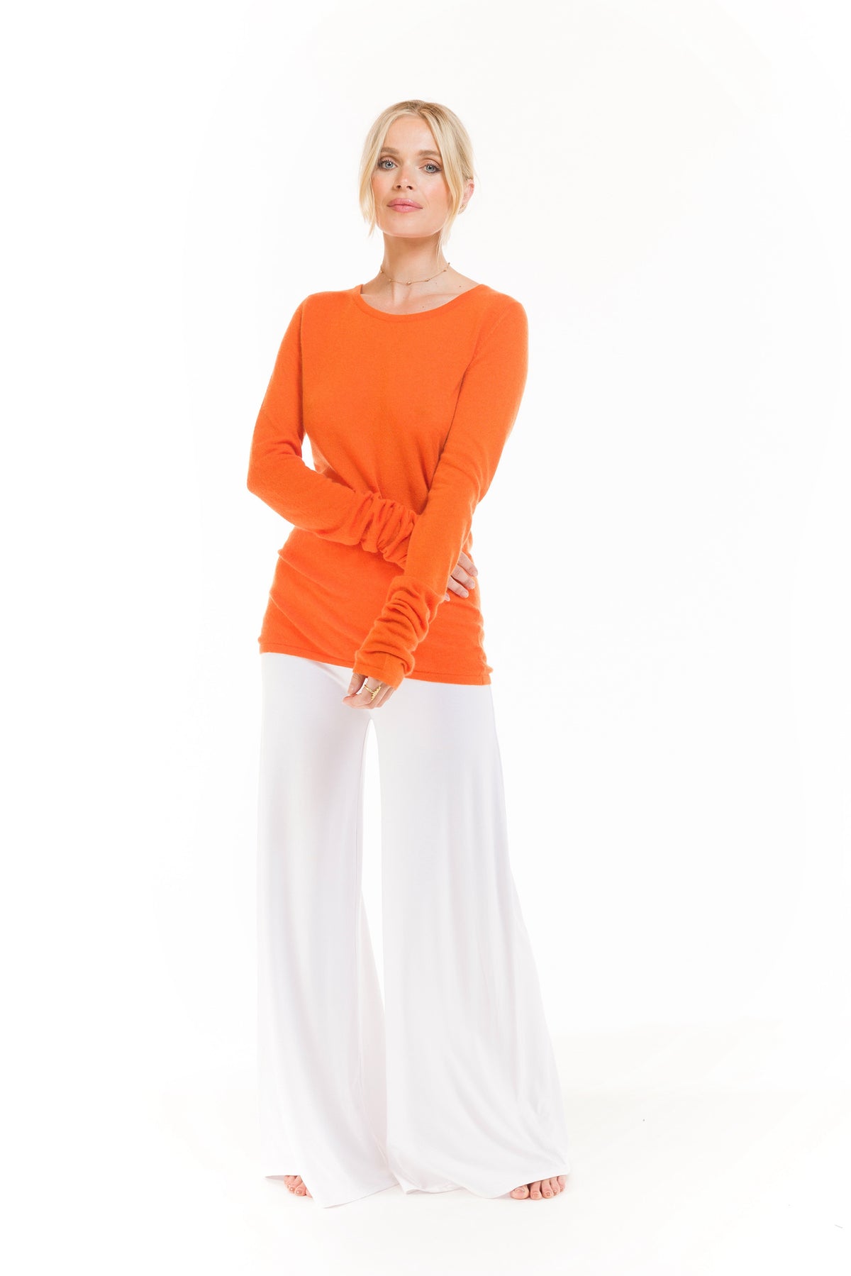 ULTRA FINE LONG SLEEVE TOP SPICY ORANGE