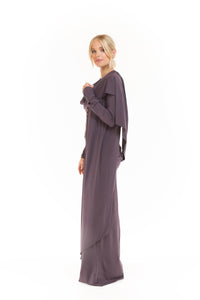 BAMBOO DRAPE SHRUG CHARCOAL