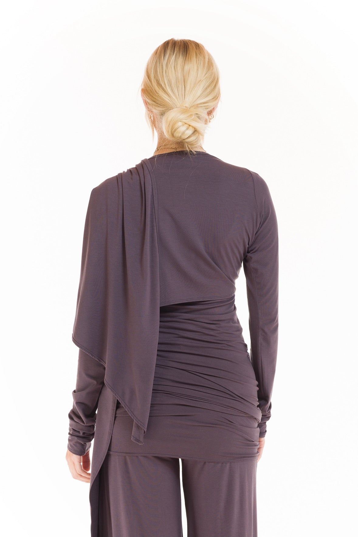 DRAPE SHRUG CHARCOAL