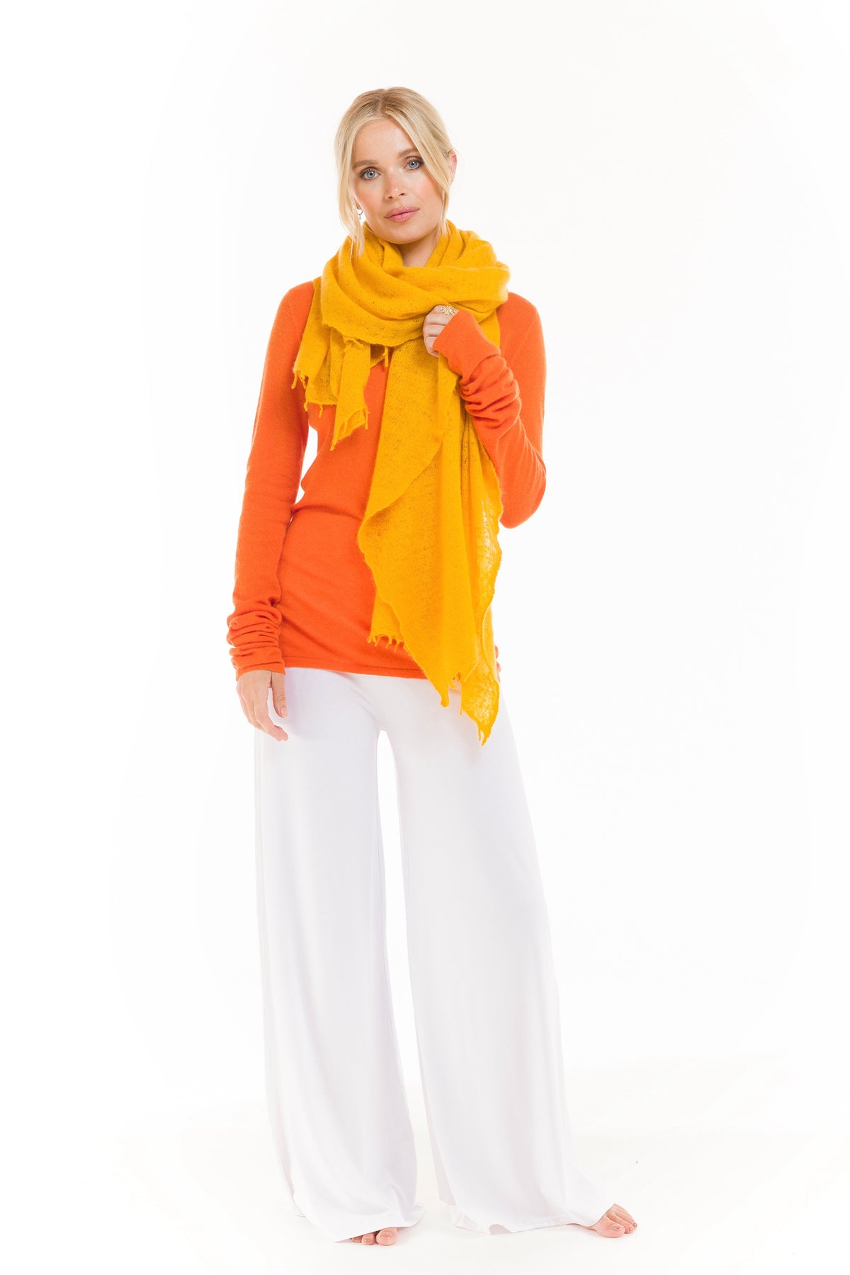 ULTRA FINE LONG SLEEVE TOP SPICY ORANGE