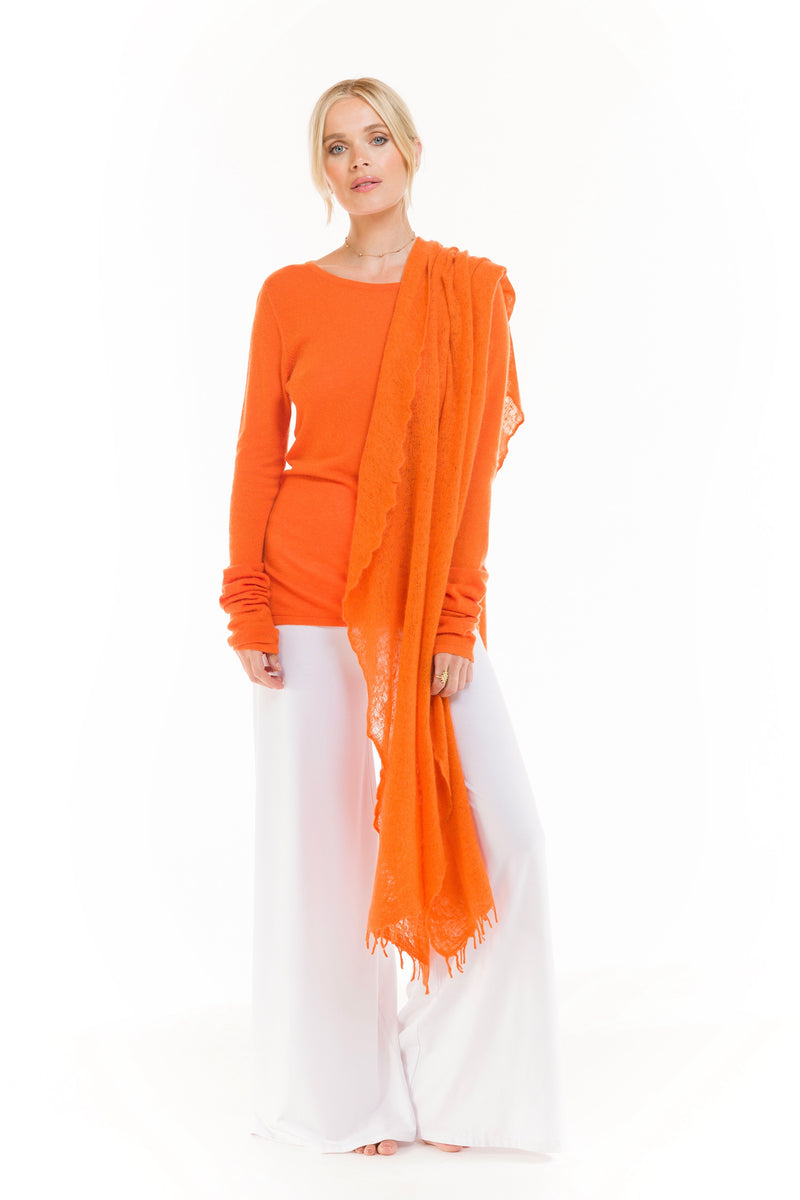 ULTRA FINE LONG SLEEVE TOP SPICY ORANGE