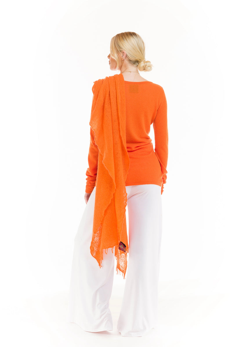 ULTRA FINE LONG SLEEVE TOP SPICY ORANGE