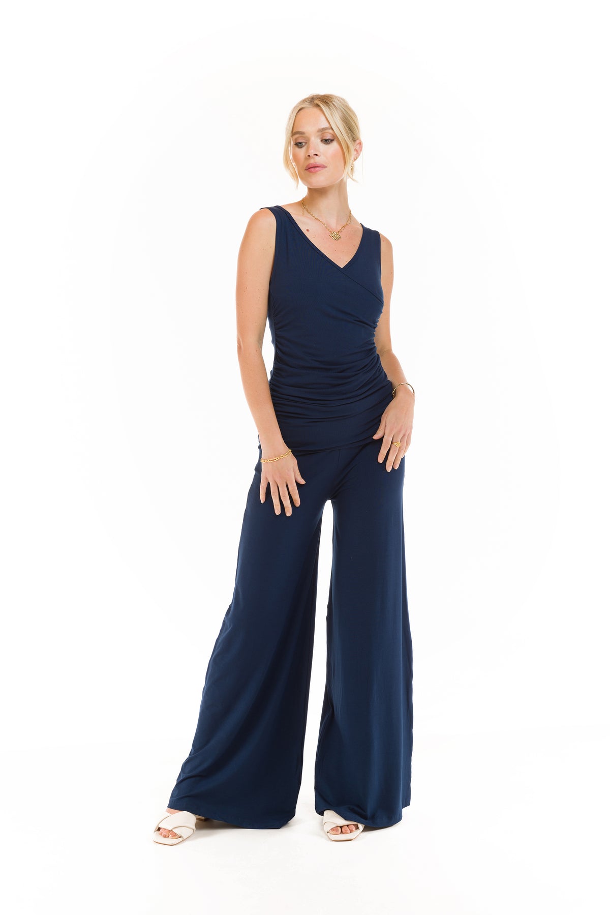 PALAZZO PANTS NAVY