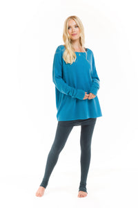 CASHMERE BOAT NECK JUMPER TURQUOISE