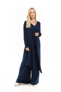 BAMBOO PALAZZO PANTS NAVY