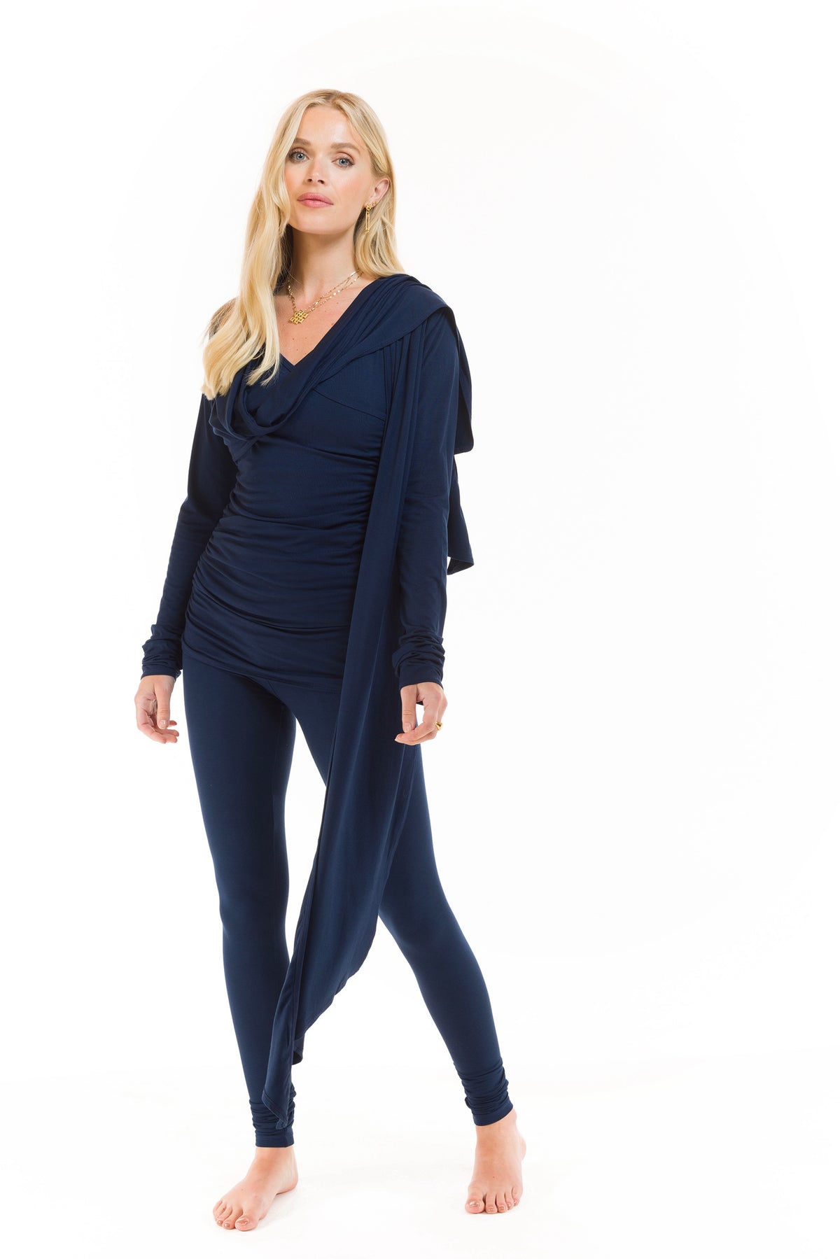 BAMBOO CROSSOVER TOP NAVY