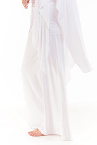 BAMBOO PALAZZO PANTS WHITE