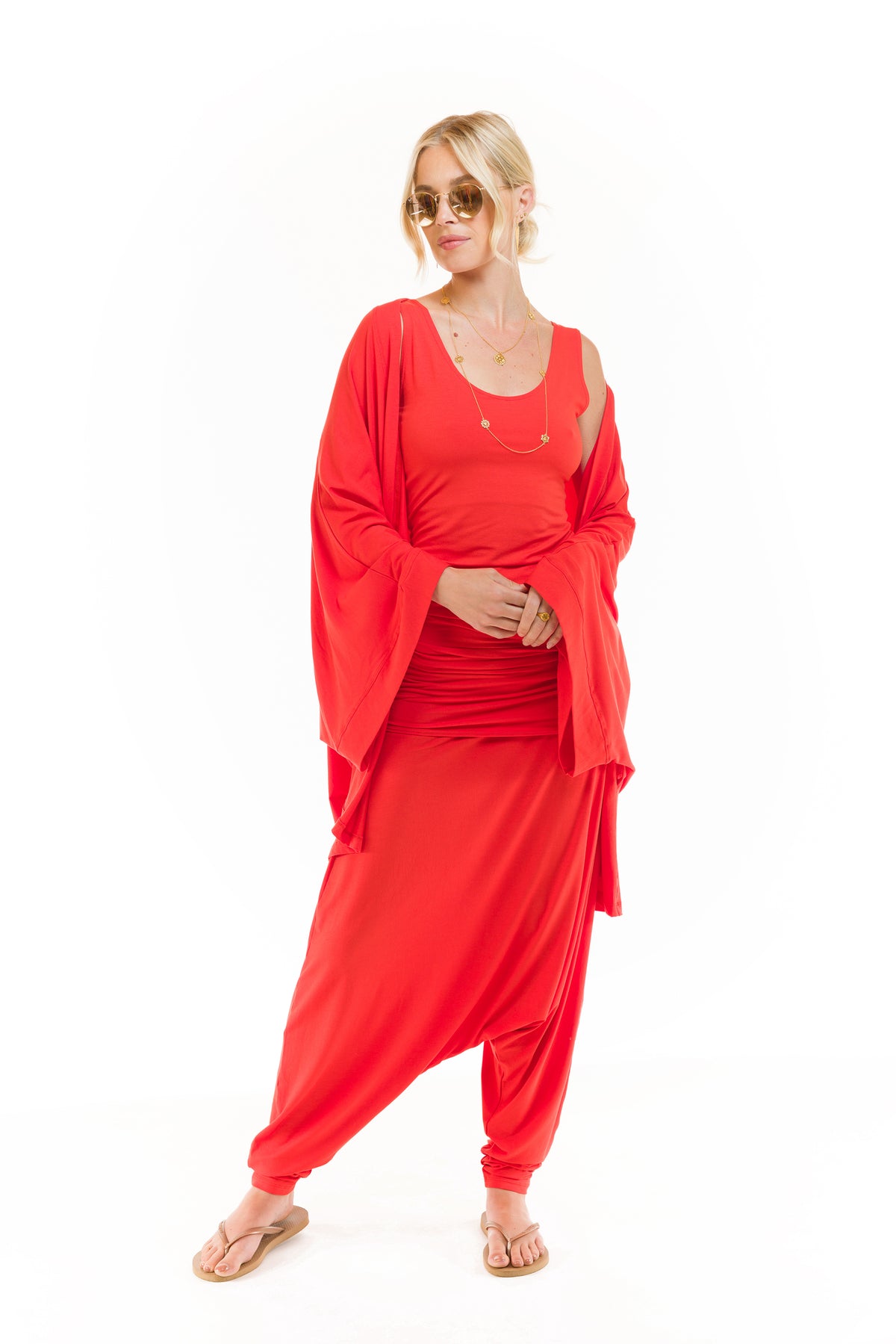 BAMBOO HAREM LOUNGE PANTS SPICY ORANGE