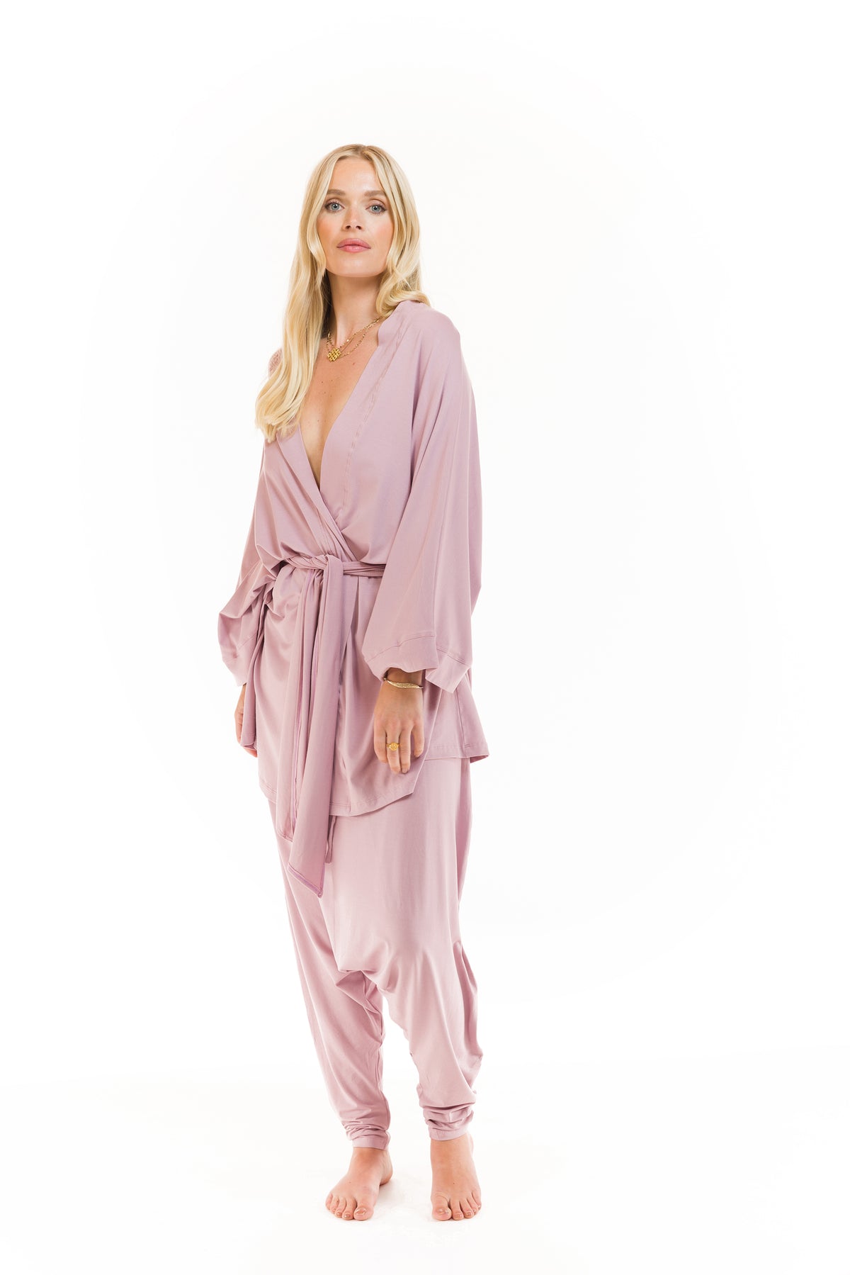 BAMBOO HAREM LOUNGE PANTS ROSEWOOD