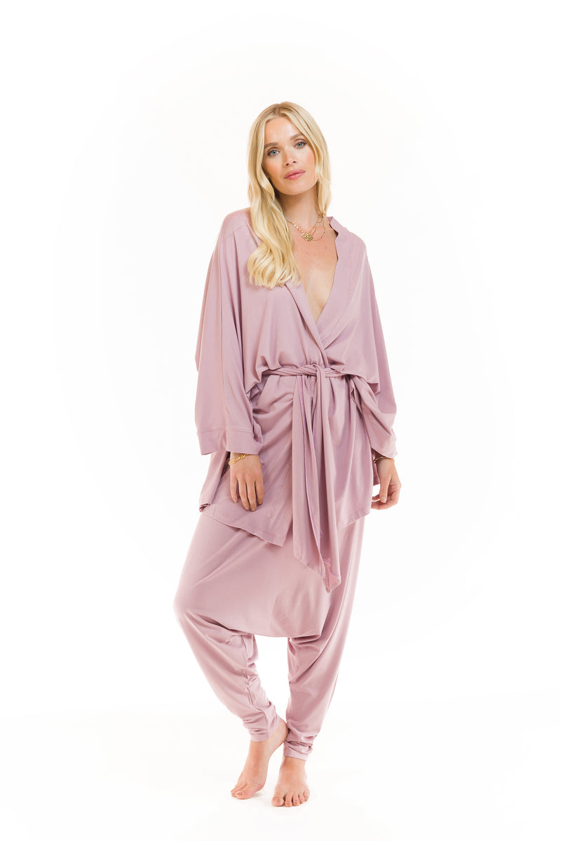 BAMBOO HAREM LOUNGE PANTS ROSEWOOD