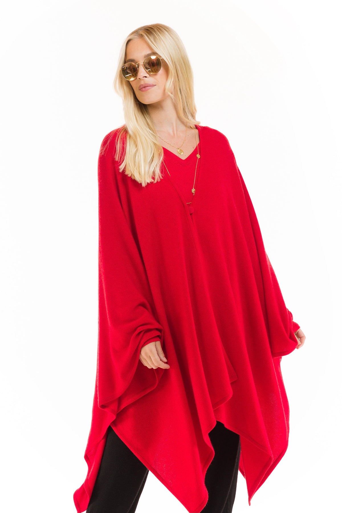 2 PLY AVALON CASHMERE CAPE RED