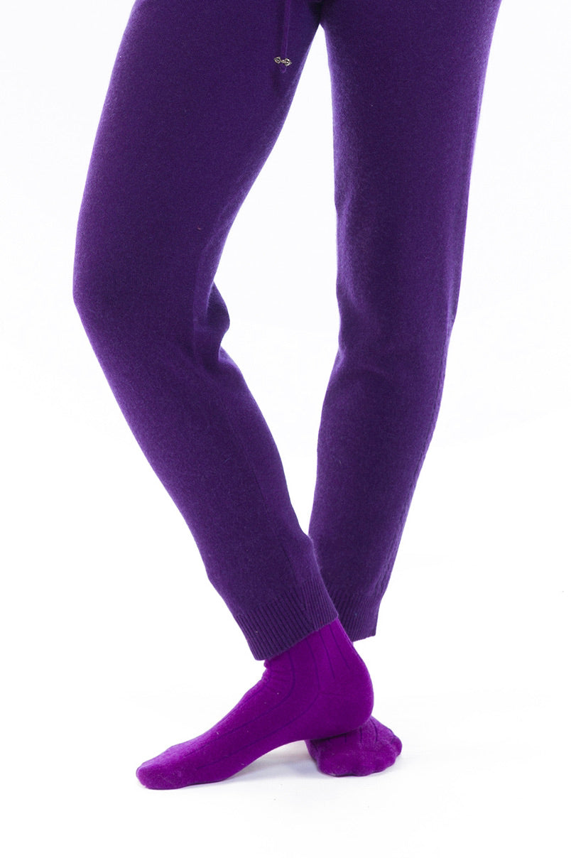 CASHMERE SOCKS PURPLE