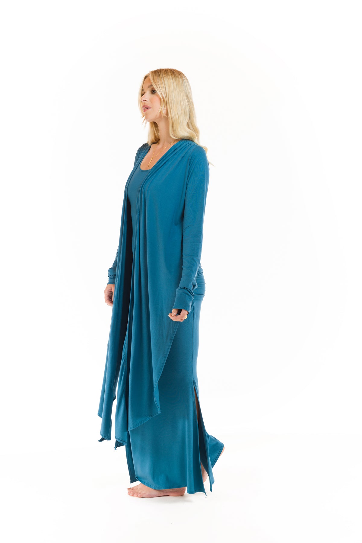 DRAPE SHRUG TEAL