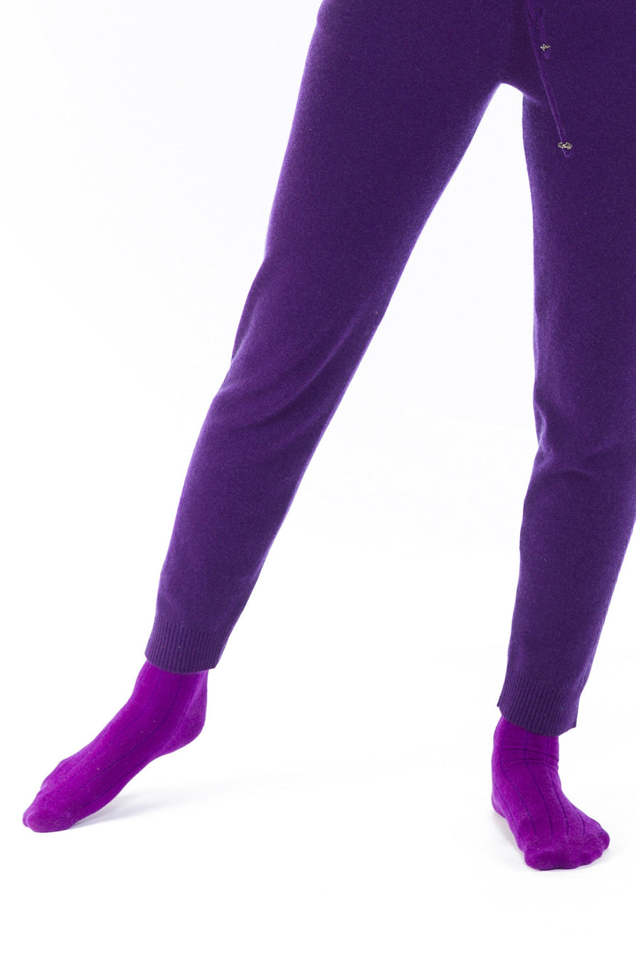 CASHMERE SOCKS PURPLE