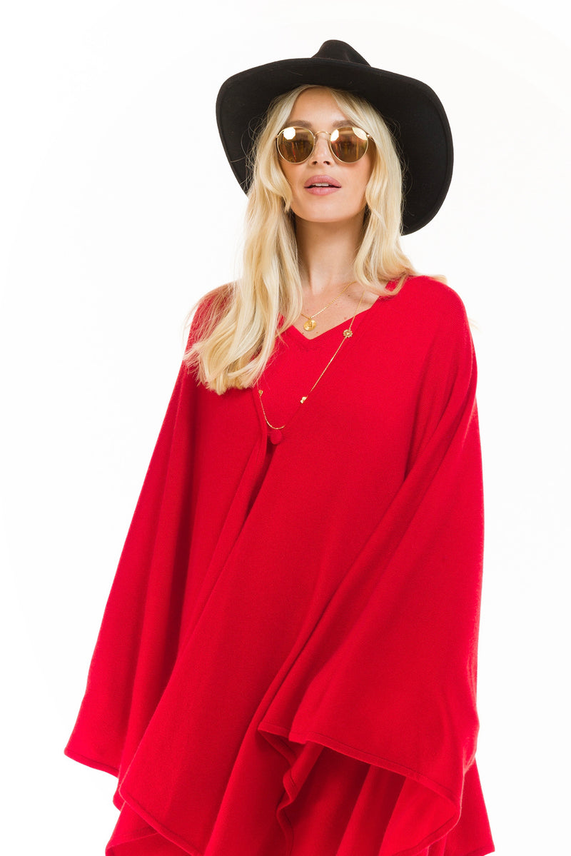 2 PLY AVALON CASHMERE CAPE RED
