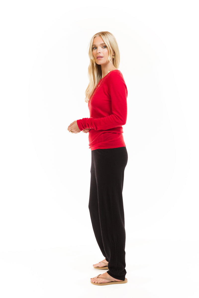 ULTRA FINE LONG SLEEVE TOP RED