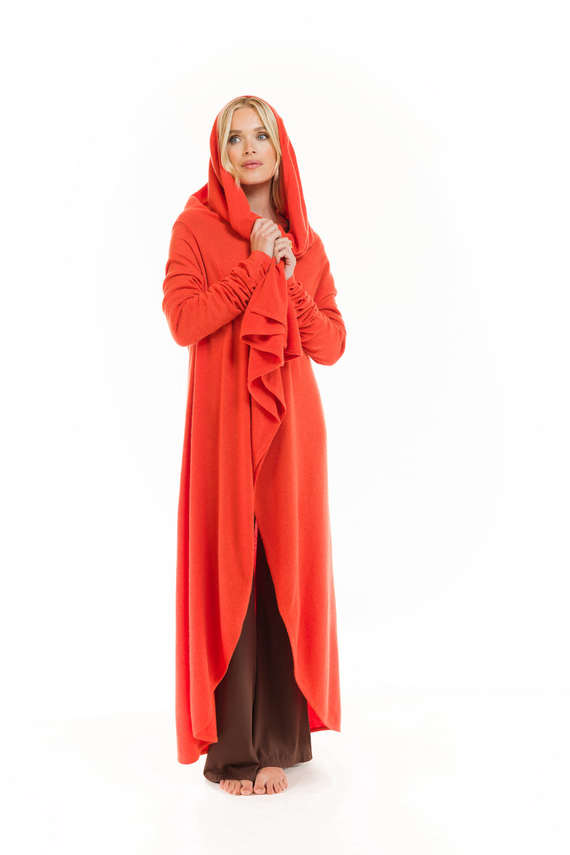 CASHMERE WATERFALL JACKET SPICY ORANGE