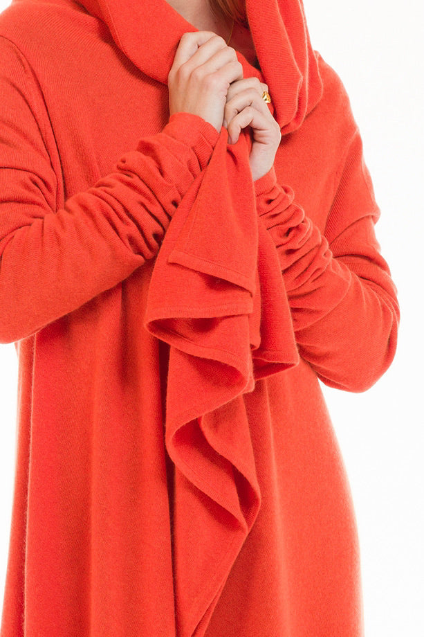 CASHMERE WATERFALL JACKET SPICY ORANGE