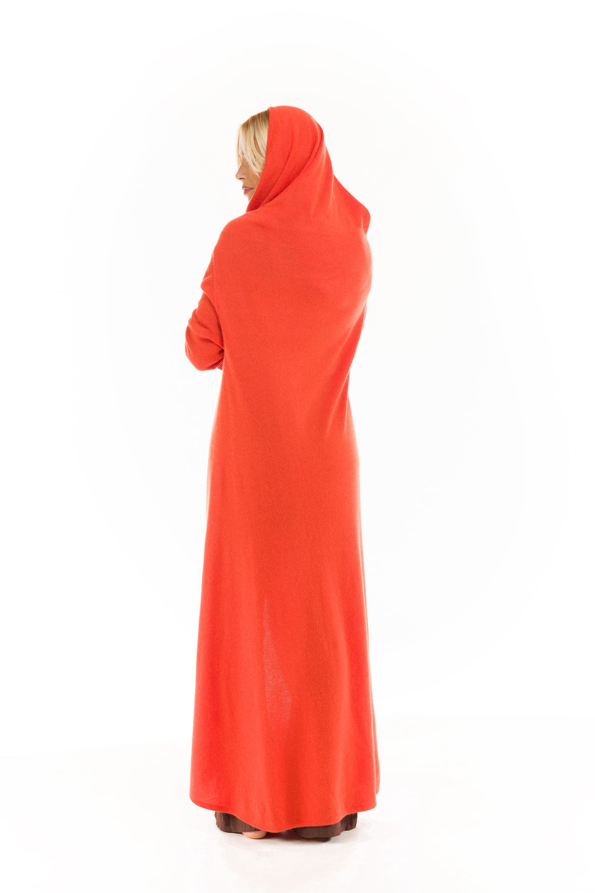 CASHMERE WATERFALL JACKET SPICY ORANGE