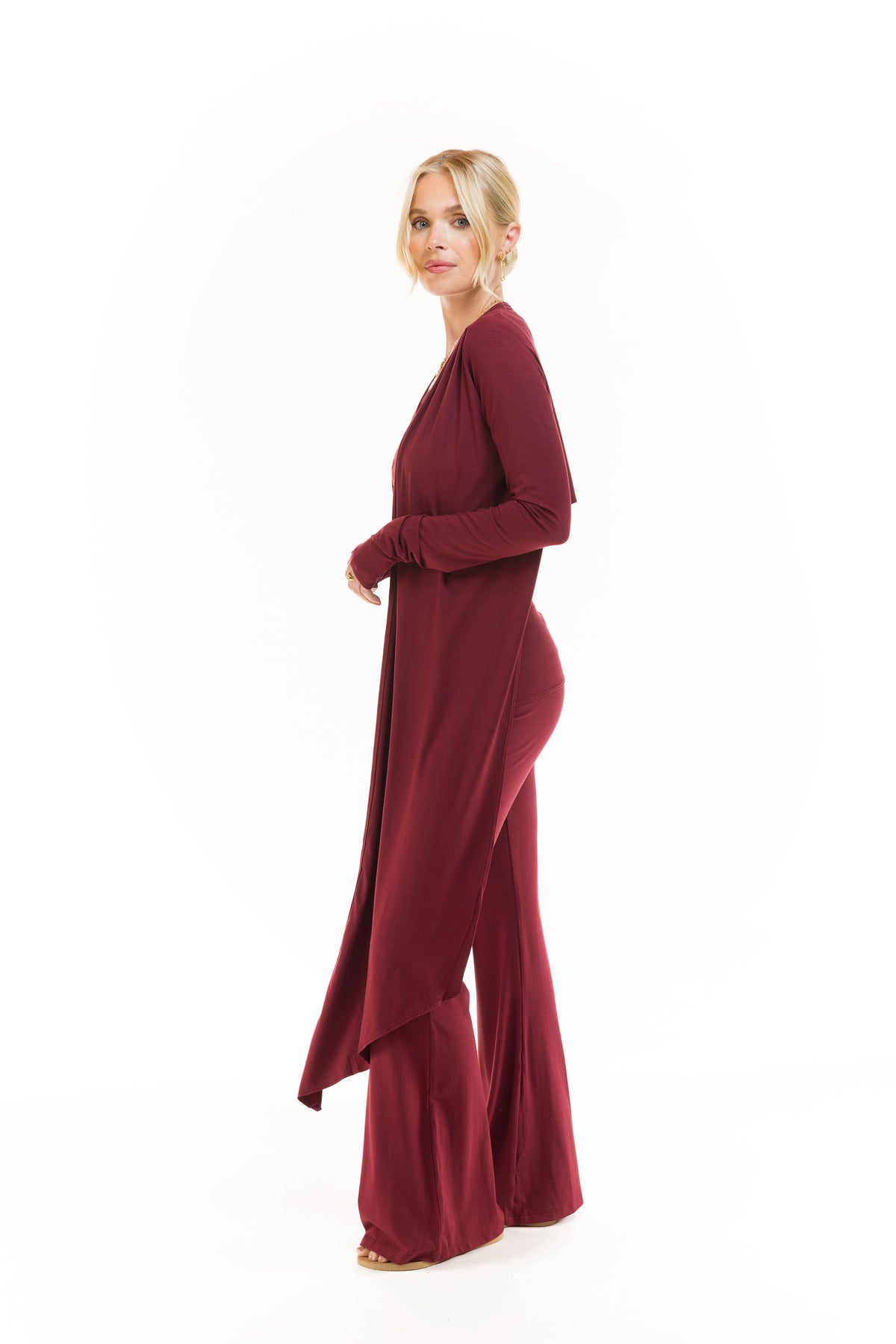 DRAPE SHRUG BURGUNDY