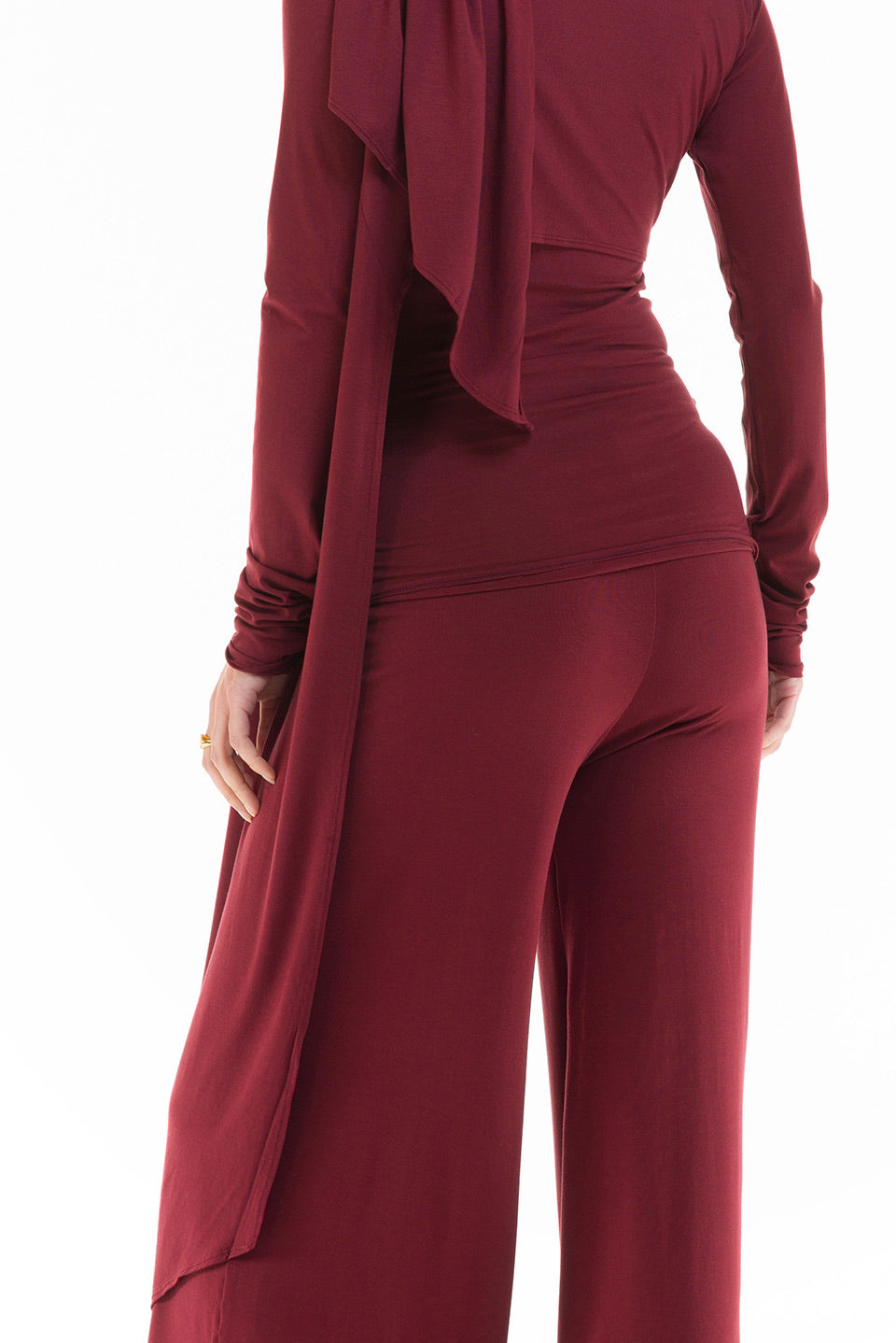 PALAZZO PANTS BURGUNDY