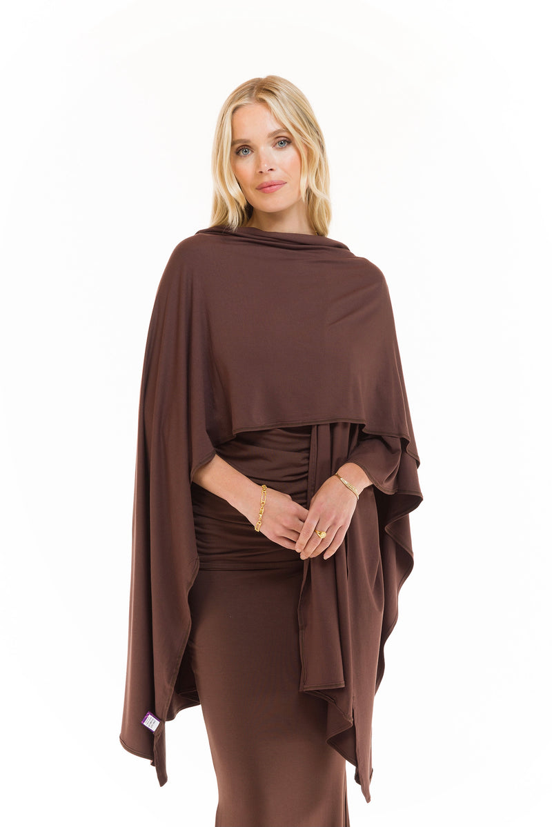 BAMBOO CROSSOVER TOP BROWN