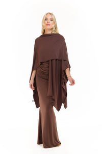 BAMBOO CROSSOVER TOP BROWN